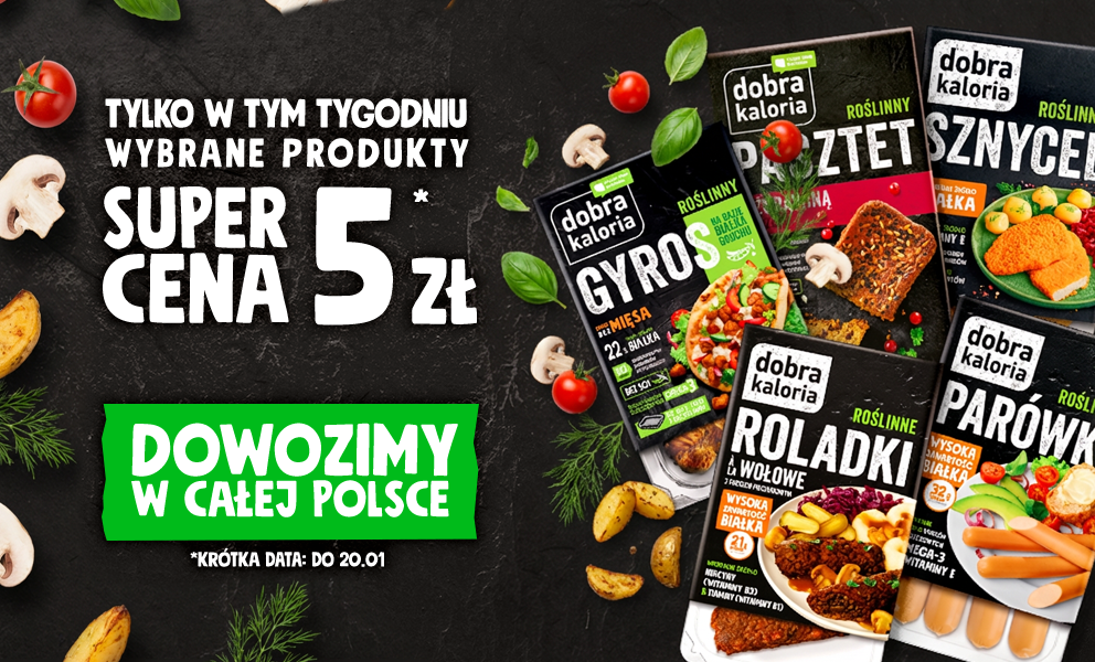 Wysyłka w całej Polsce nie-mięsa od Dobrej Kalorii